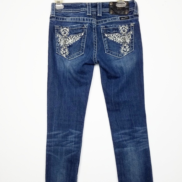 Missme skinny Jean's chrust wings pocket size  26 - Picture 1 of 8